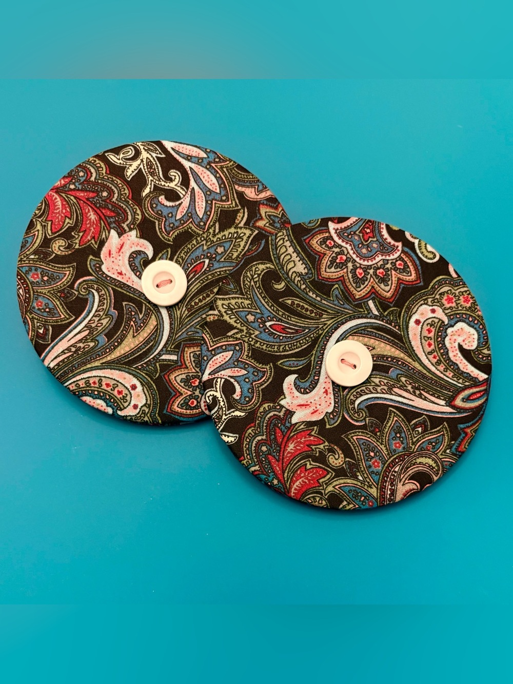 Paisley Button Hair Accessories - Black Multi